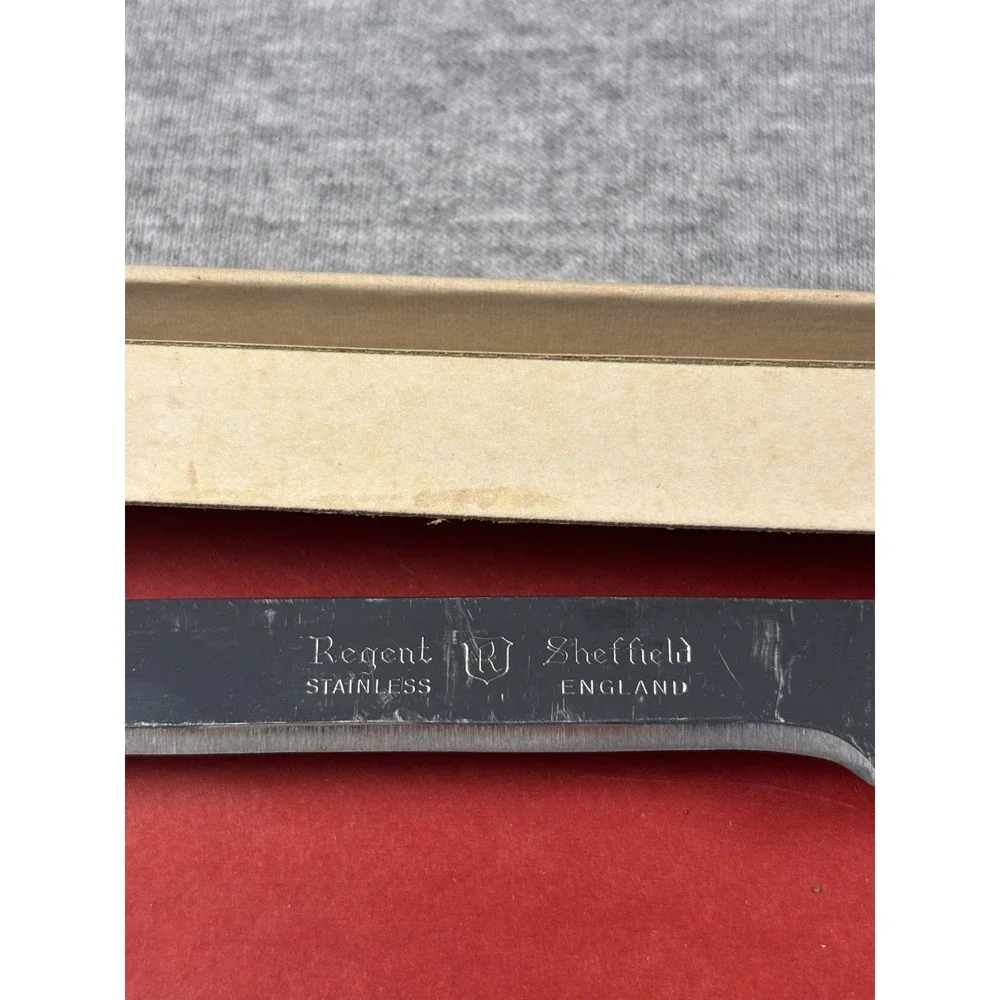 Vtg Regent Sheffield 3 Pc Party N Snack Host Serving Pearlex Handles Carving Set